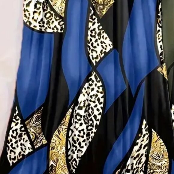 BOGO 5X Plus Size Retro Leopard & Paisley Round Neck Tank Nightdress PJs Lounge - Picture 12 of 12